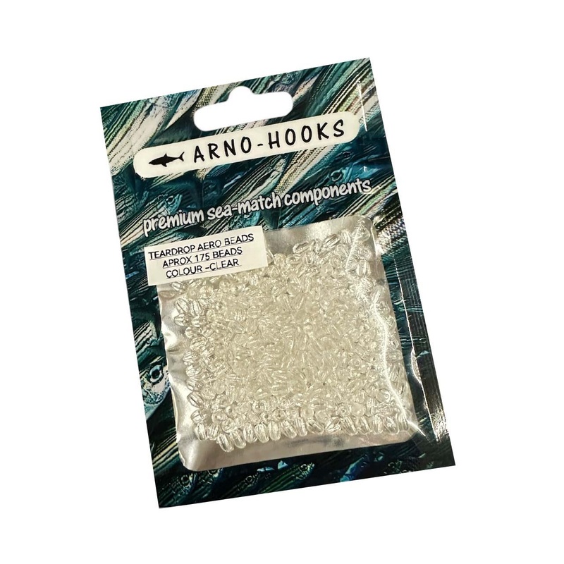 Arno-Hooks Teardrop Aero Beads Clear