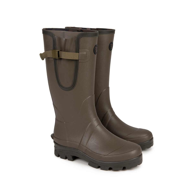 Fox Neoprene Lined Camo Khaki Rubber Boot