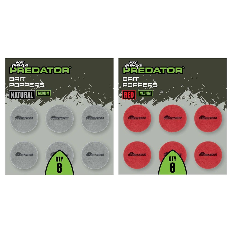 Fox Rage Predator Bait Poppers Natural or Red