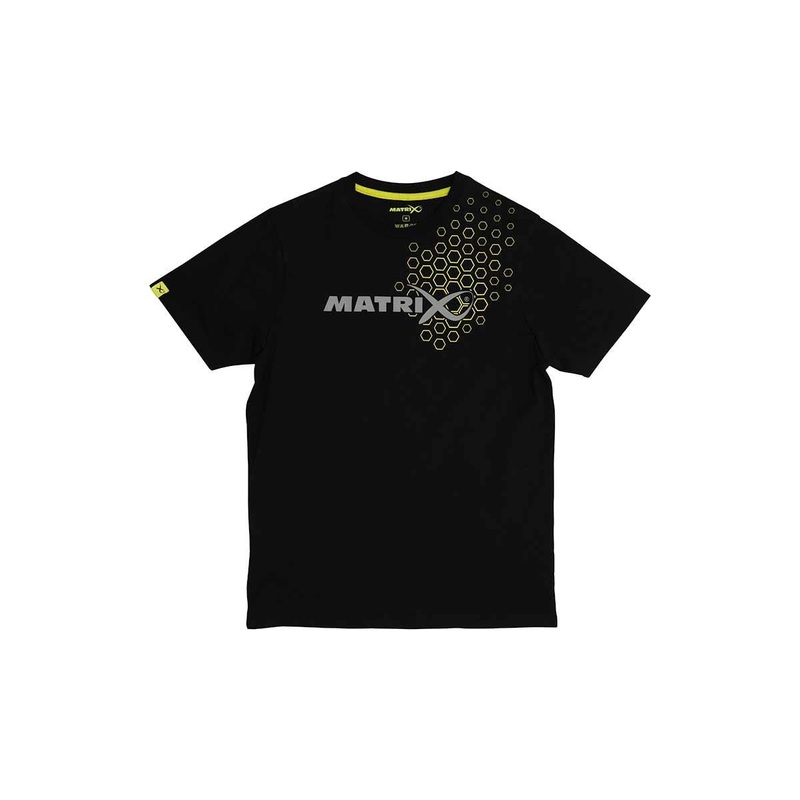 Matrix Hex Print T-Shirt Black