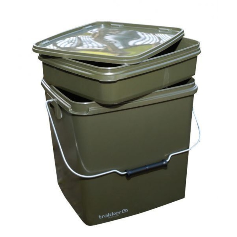 Trakker 13 Litre Olive Square Container Inc Tray