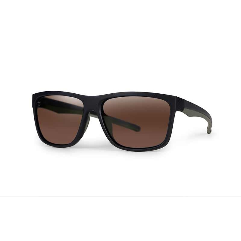 Fox Collection Green Black Shades - Brown Lens