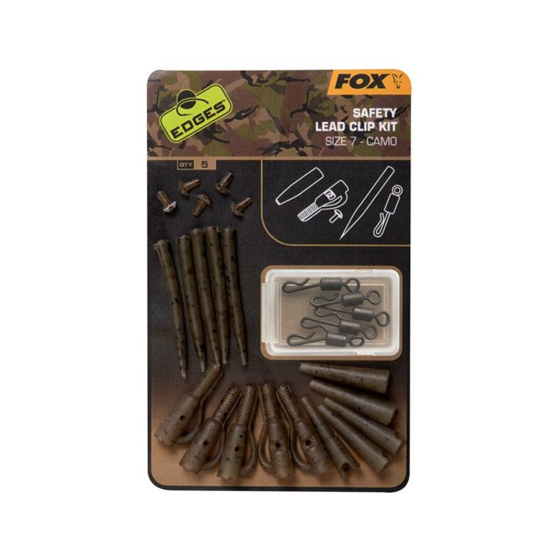 Fox Edges Camo Lead Clip Kit Size 7