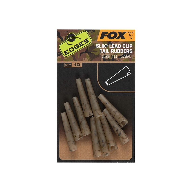 Fox Edges Camo Slik Lead Clip Tail Rubbers Size 10