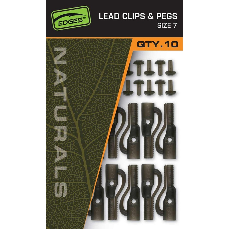 Fox Edges Naturals Lead Clips & Pegs Size 7