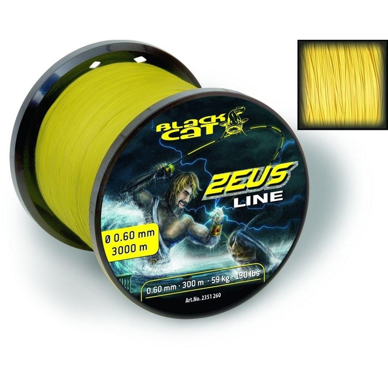 Black Cat Zeus Braided Line 58kg 130lb Yellow 3000m