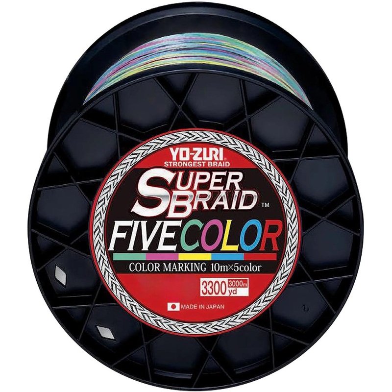 Yo-Zuri Super Braid Five Color - 3300 Yard Spool