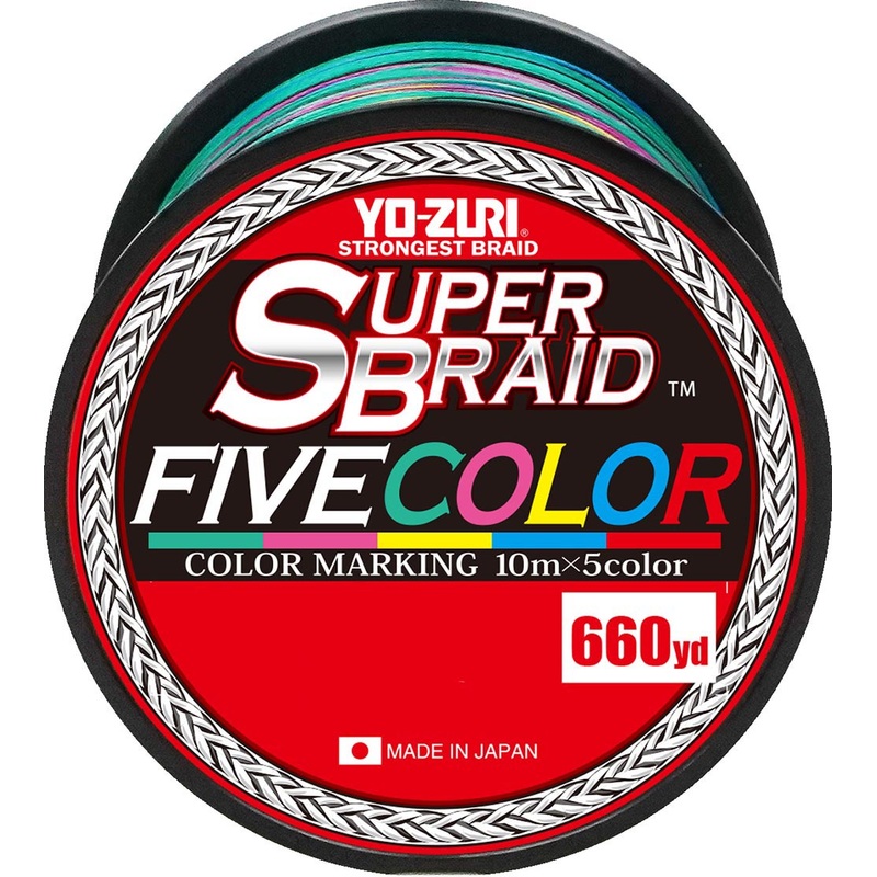 Yo-Zuri Super Braid Five Color - 660 Yard Spool