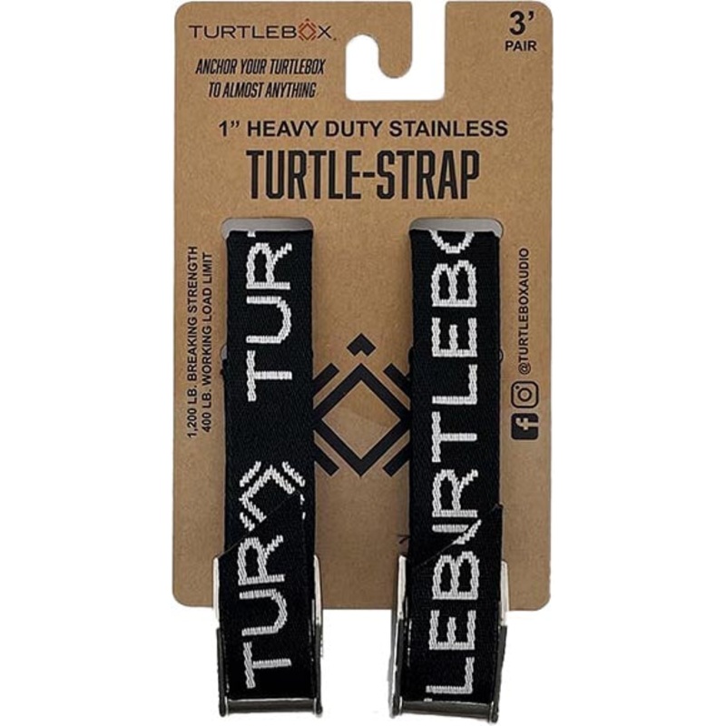 Turtlebox Audio Waterproof Bluetooth Speaker Tie Down Straps - 2 Pack