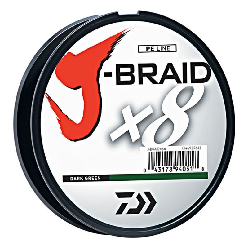 Daiwa J-Braid X8 Braided Line 330 Yards Dark Green