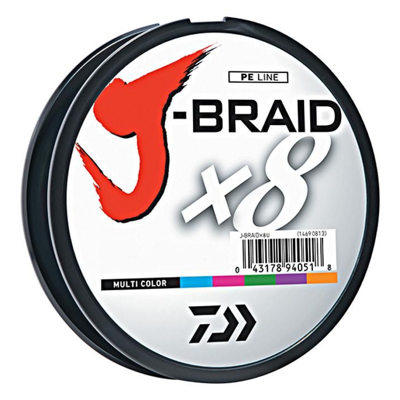Daiwa J-Braid X8 Braided Line 330 Yards Multi-Color