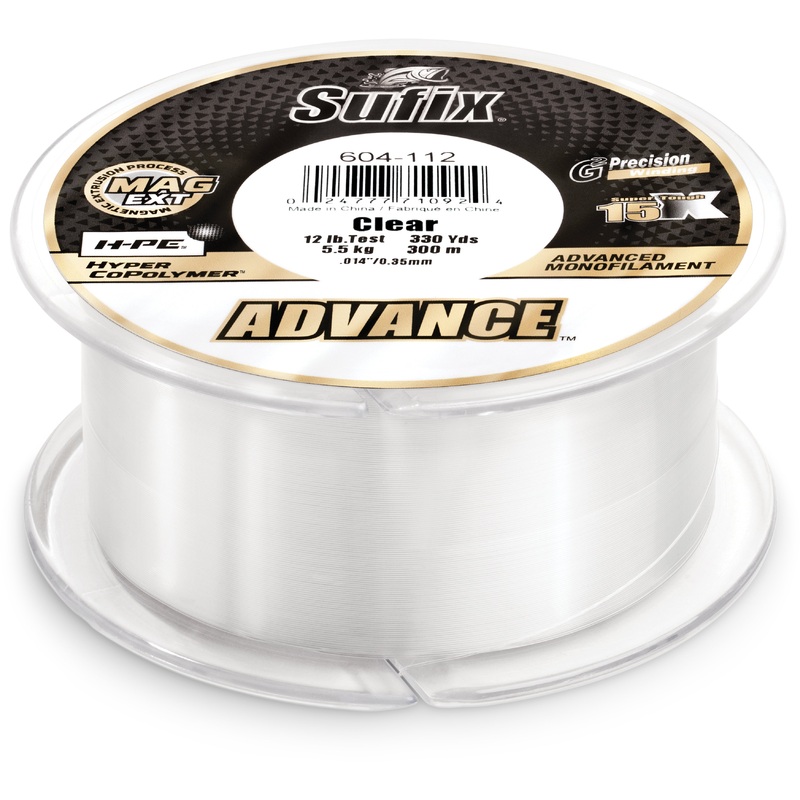 Sufix Advance Clear Monofilament 250-330 Yard Spools