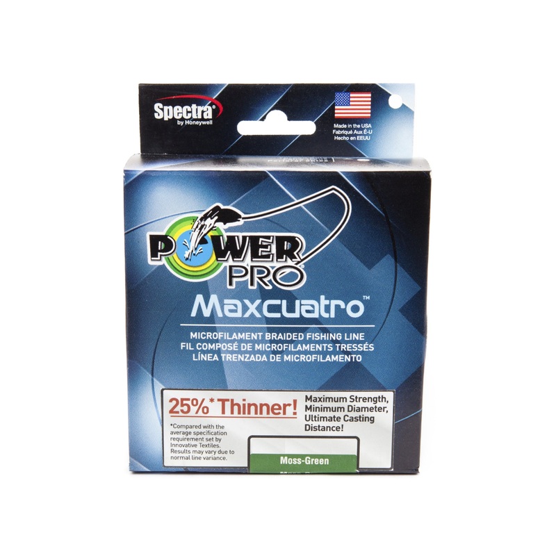 Power Pro Maxcuatro Spectra Moss Green Braided Line