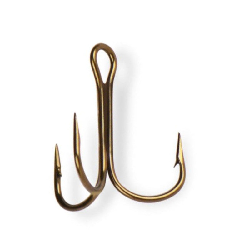 Mustad 35647 Bronze Freshwater Round Bend Treble Hook