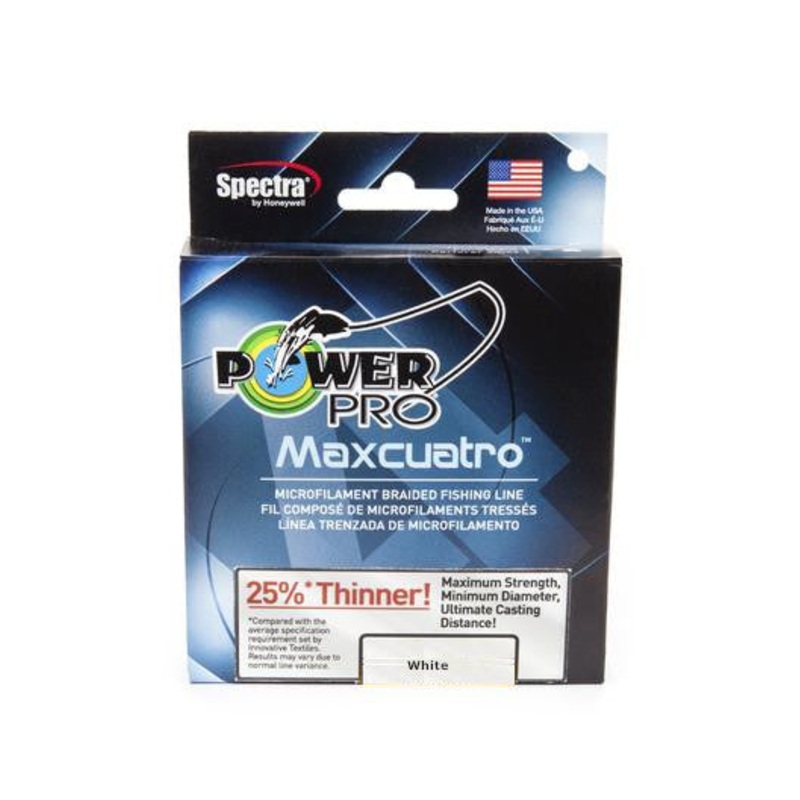 Power Pro Maxcuatro Spectra White Braided Line