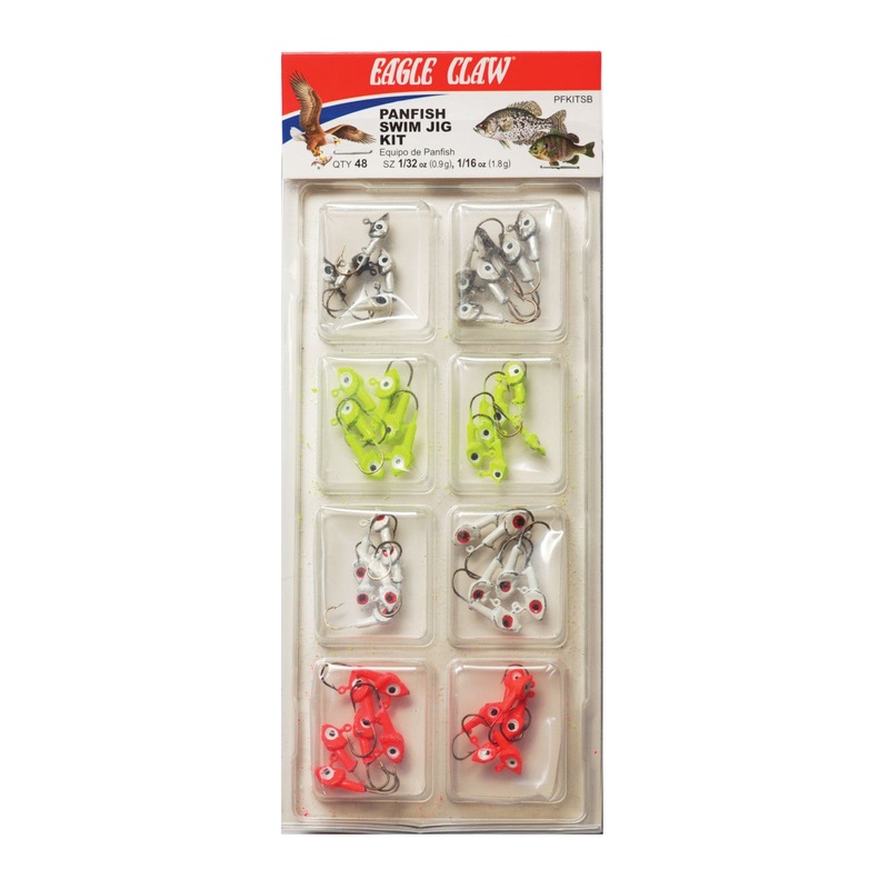 Eagle Claw Panfish Swim Jig Kit 48-Piece Jighead Assortment