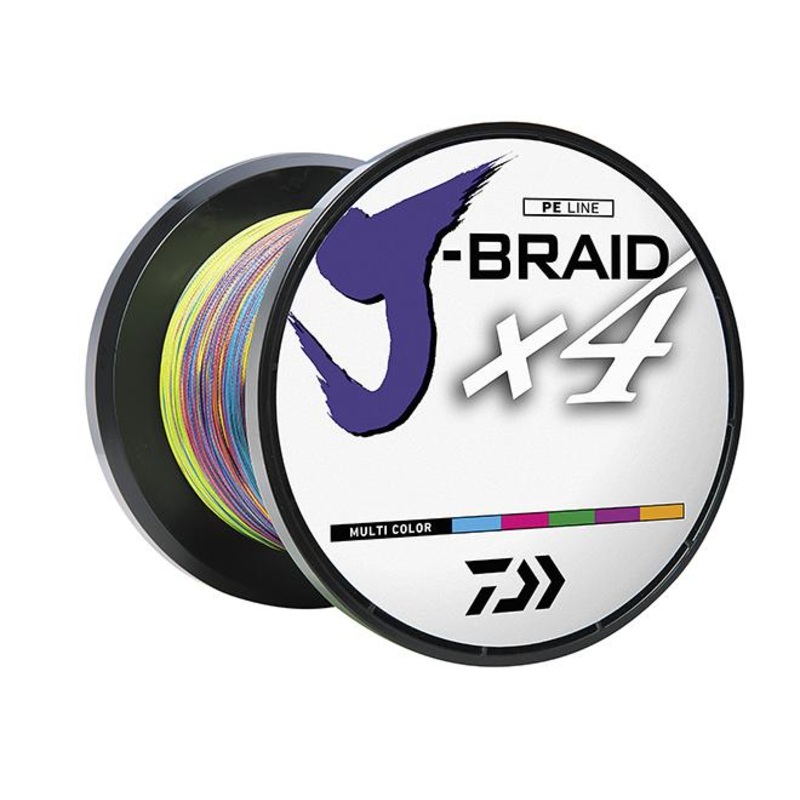 Daiwa J-Braid x4 Braided Line 330 Yards Multi-Color
