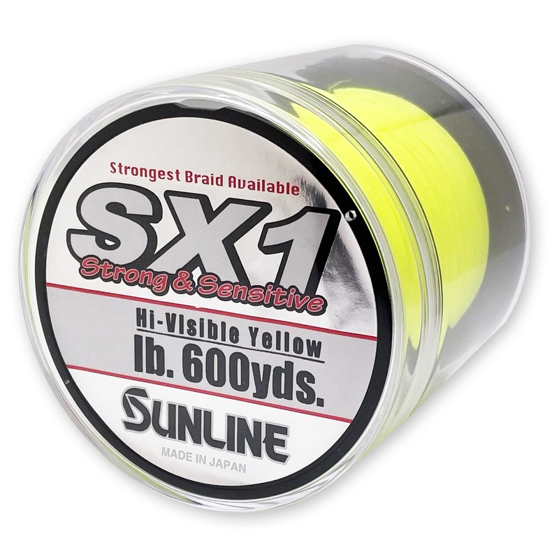 Sunline SX1 High Vis Yellow Braided Line 600 yd