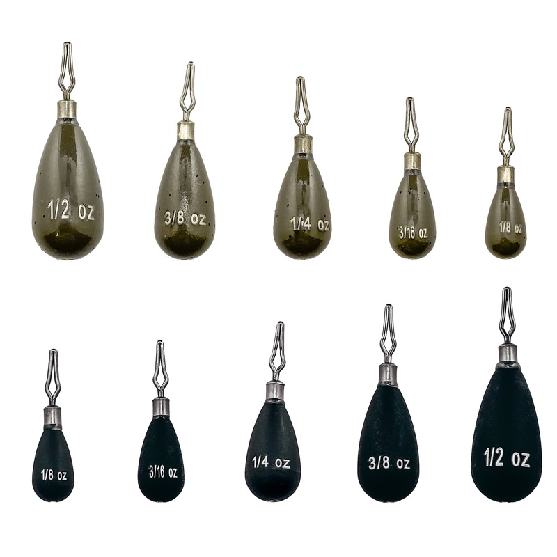 Departure Outdoors Tungsten Tear Drop - Drop Shot Weights - 5 Pack